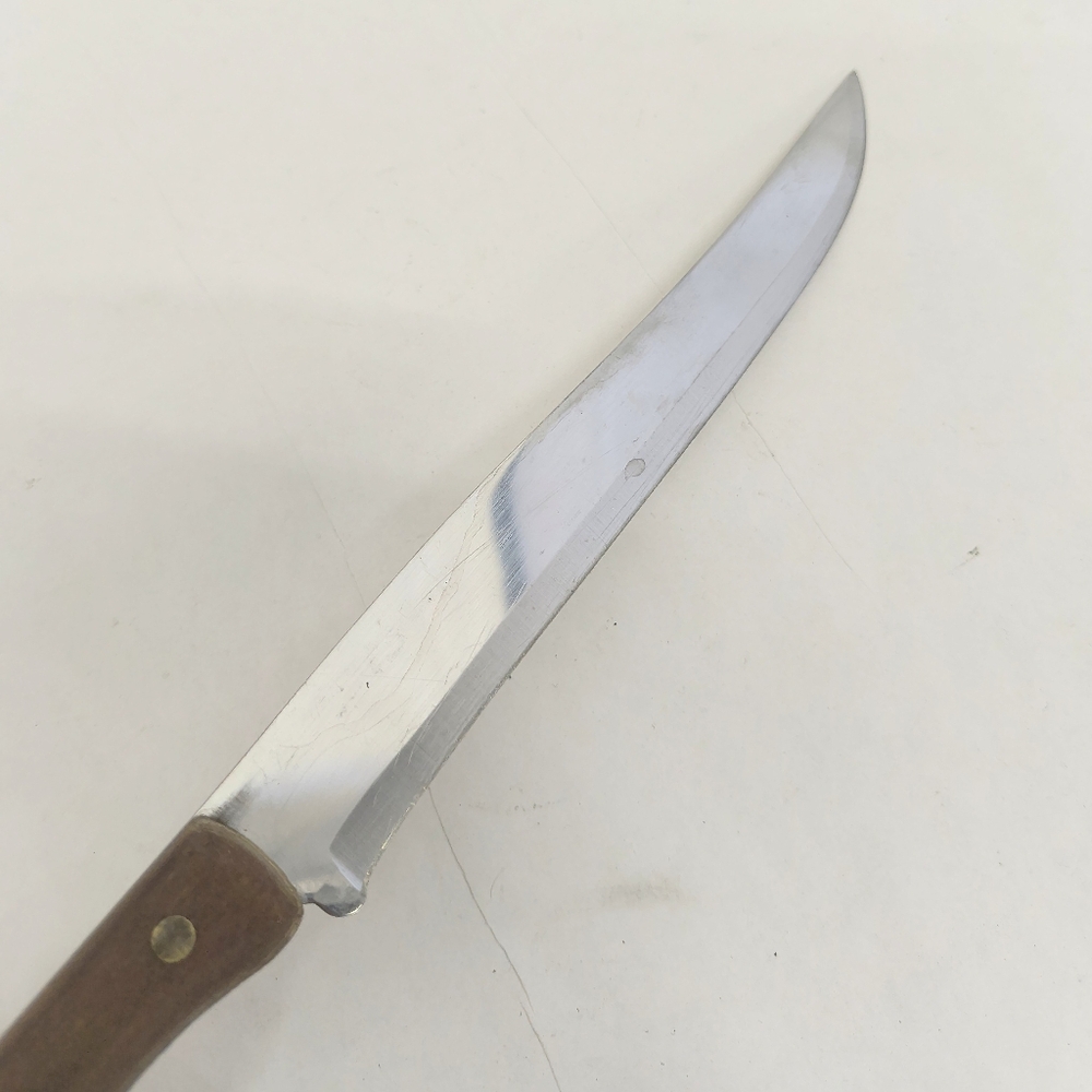 EKCO EXTERNA | Stainless Steel Straight Edge Slicing Knife Wood Handle 12.5"